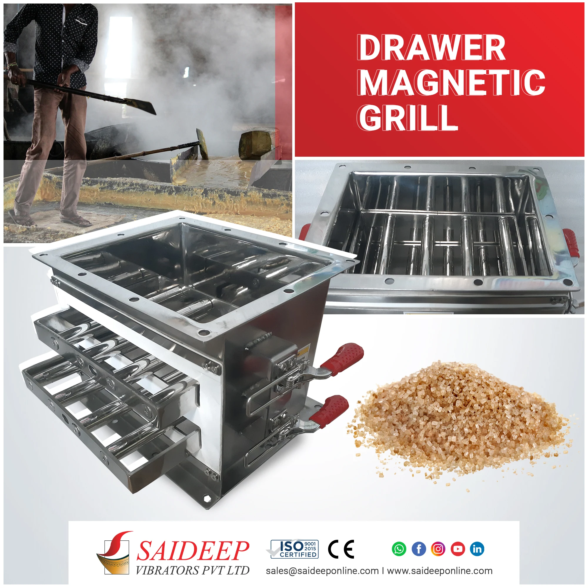 Drawer magnet grill assembly