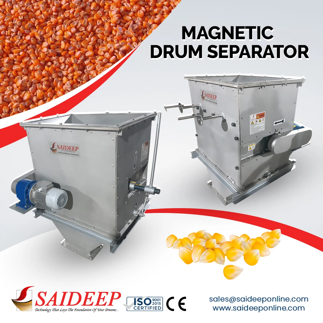 Saideep drum type magnetic separator unit