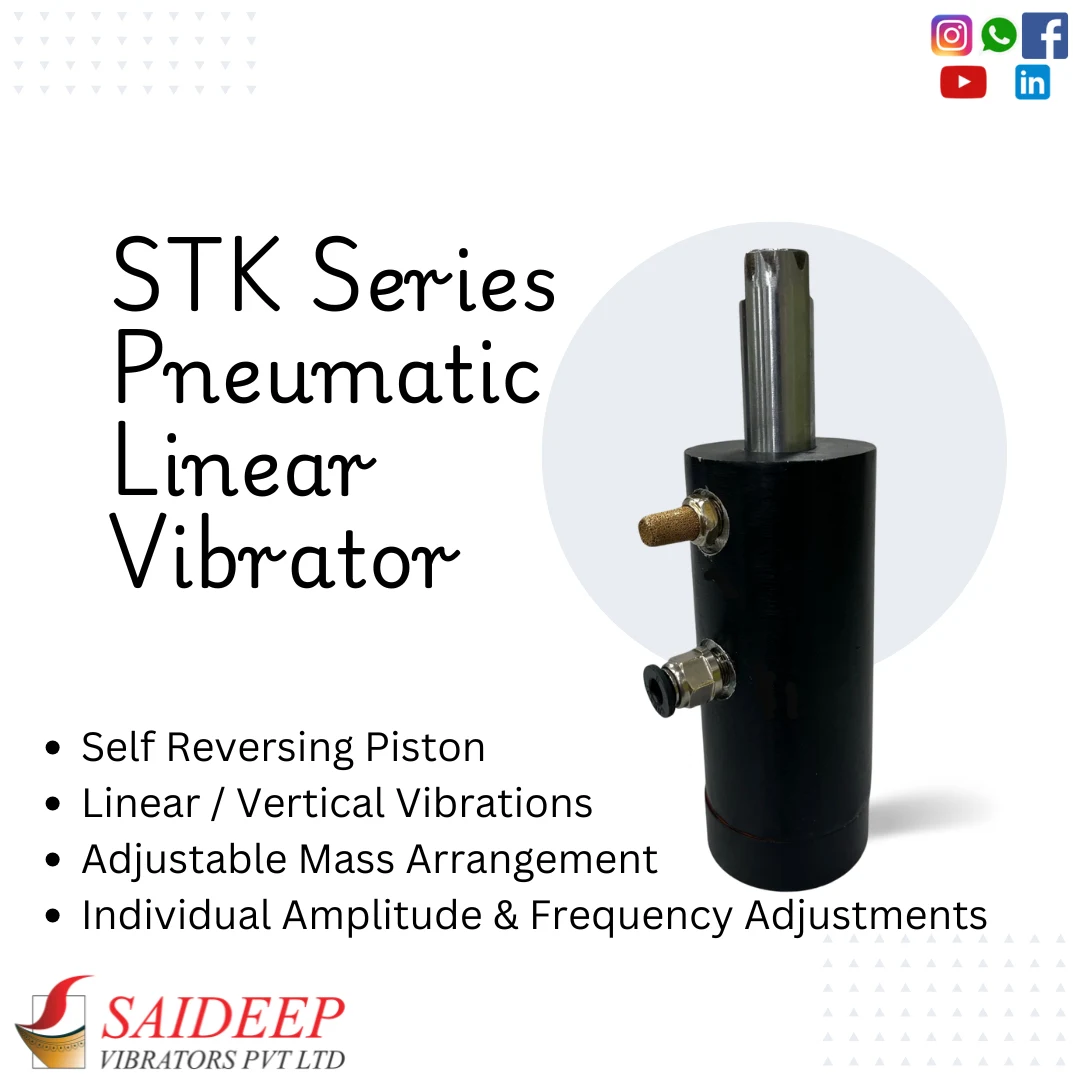 STK series pneumatic linear vibrator
