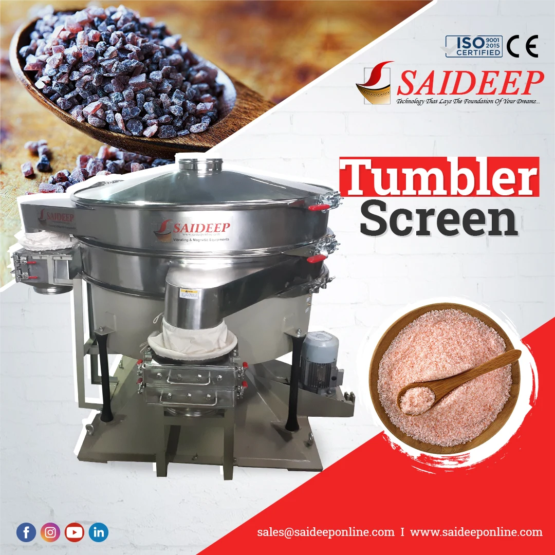 Saideep tumbler screen grading black salt