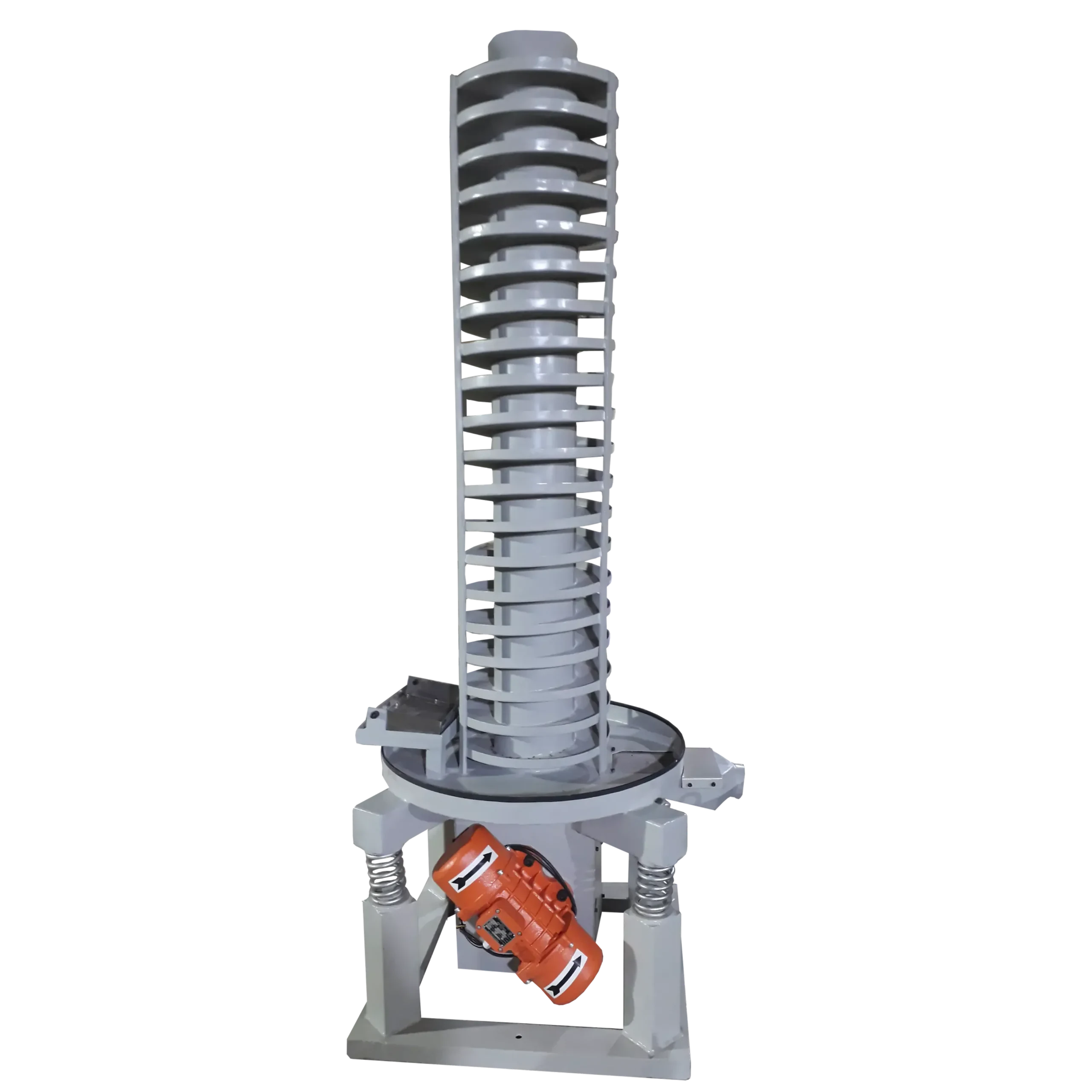 Vibratory spiral elevator working principle